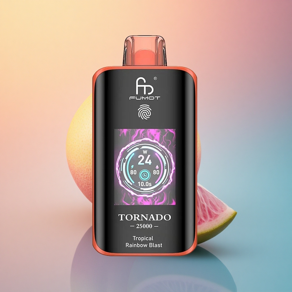 Fumot Tornado 25000 Puffs Tropik Gökkuşağı Patlaması 700mAh 20ml Nikotin