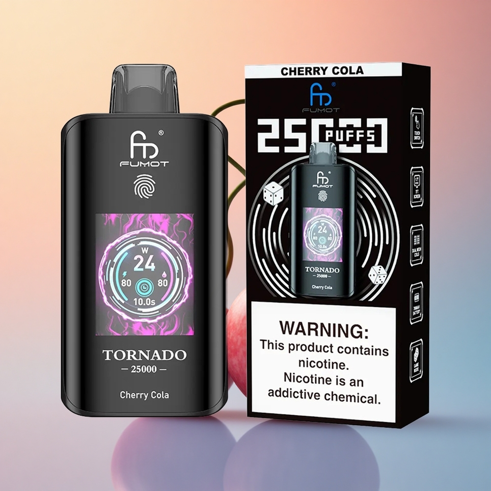 Fumot Tornado 25000 Puffs Vişne Kola HD Ekran 700mAh