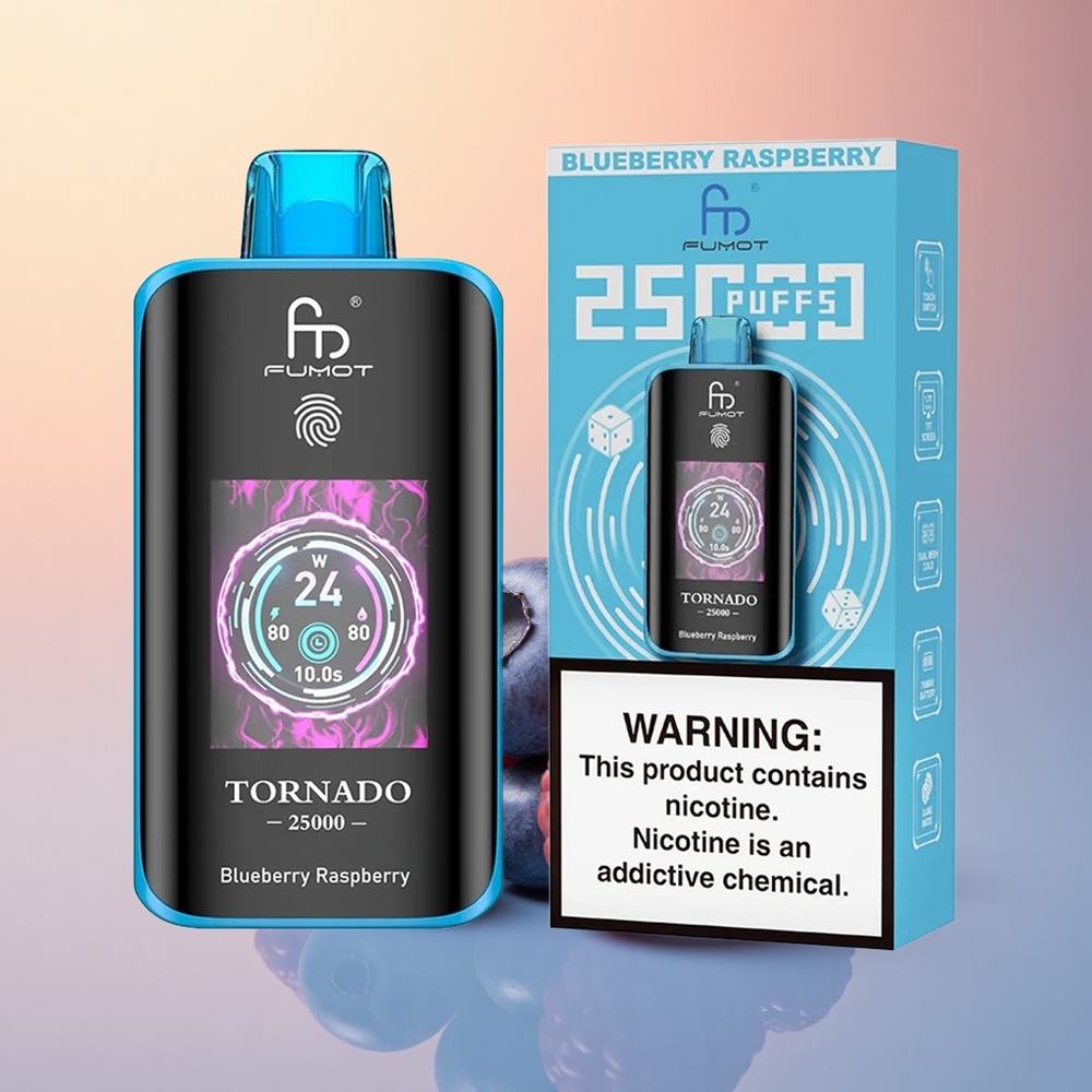 Fumot Tornado 25000 Puffs Yaban Mersini Ahududu 700mAh 20ml