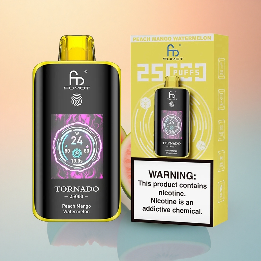 Fumot Tornado 25000 Puffs Şeftali Mango Karpuz 700mAh 20ml Nikotin