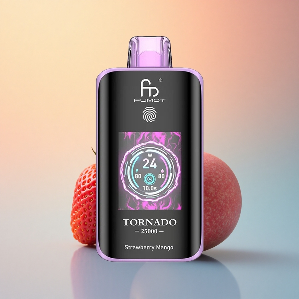 Fumot Tornado 25000 Puffs Çilek Mango 700mAh 20ml Nikotin