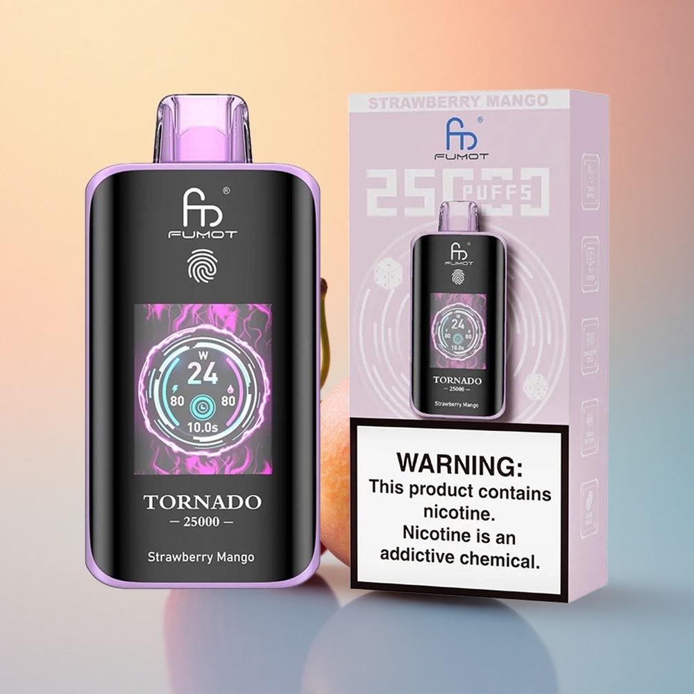 Fumot Tornado 25000 Puffs Çilek Mango 700mAh 20ml Nikotin