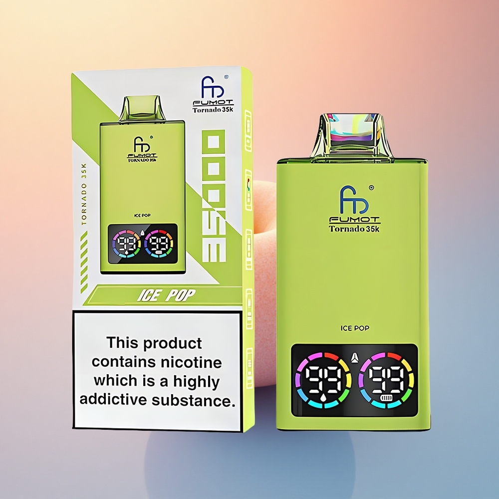 Fumot Tornado 35000 Puffs Buzlu Şeker Çift Örgül Bobin 15ml 700mAh