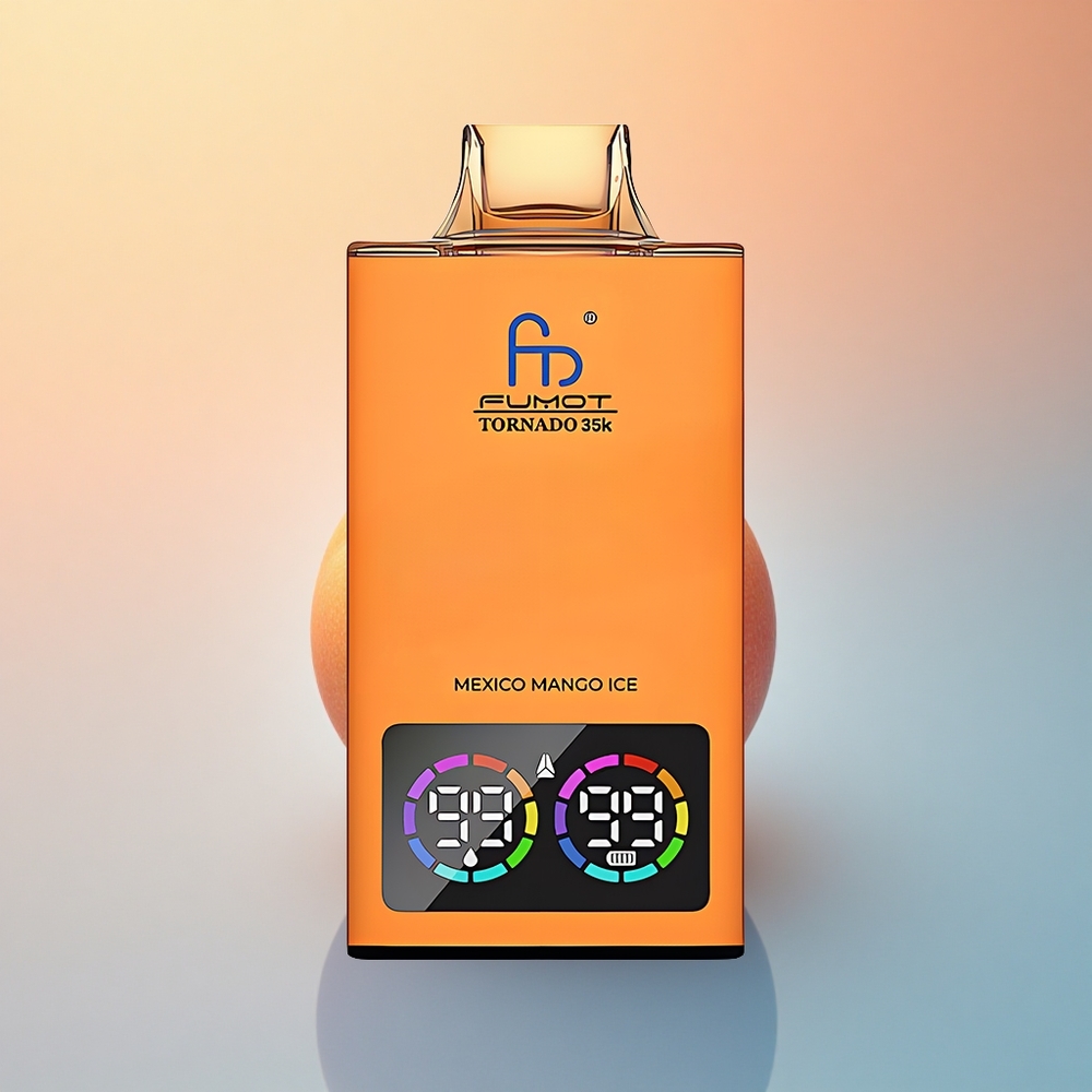 Fumot Tornado 35000 Puffs Meksika Mango Buz Dual Mesh ve USB-C Şarj