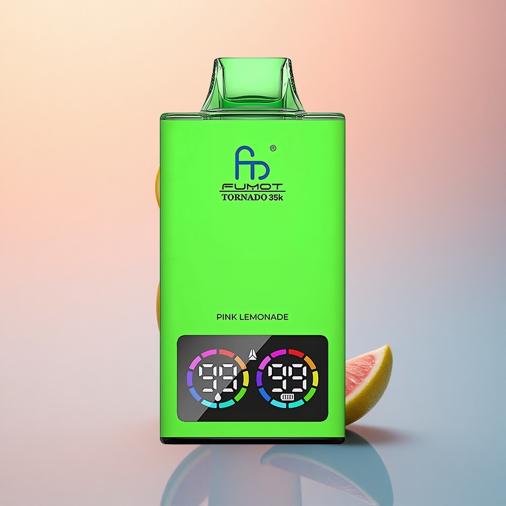 Fumot Tornado 35000 Puffs Pembe Limonata Dual Mesh 15ml 700mAh