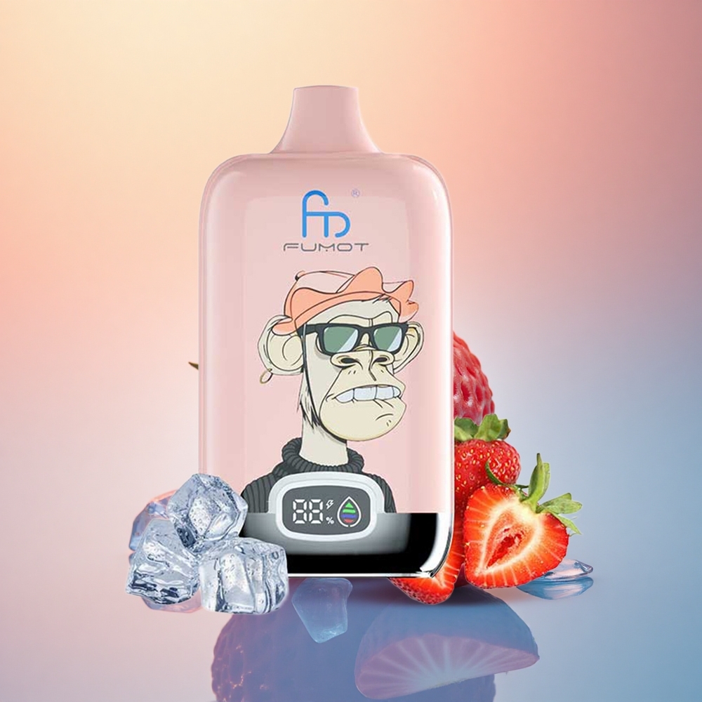 Fumot Tornado Digital Box 12000 Puffs Çilek Buzu Mesh Coil 550mAh