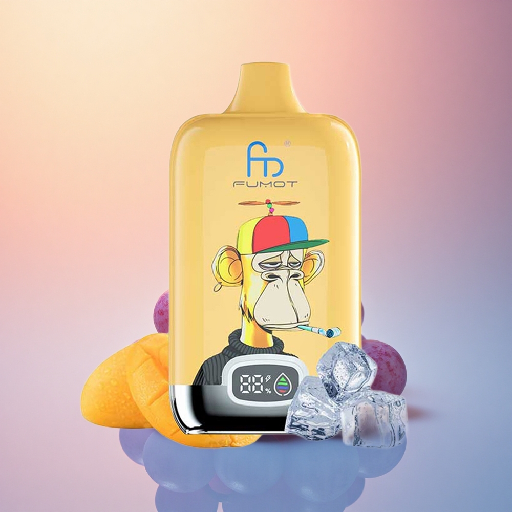 Fumot Tornado Digital Box 12000 Puffs Üzüm Buzu 550mAh Tip-C Şarj