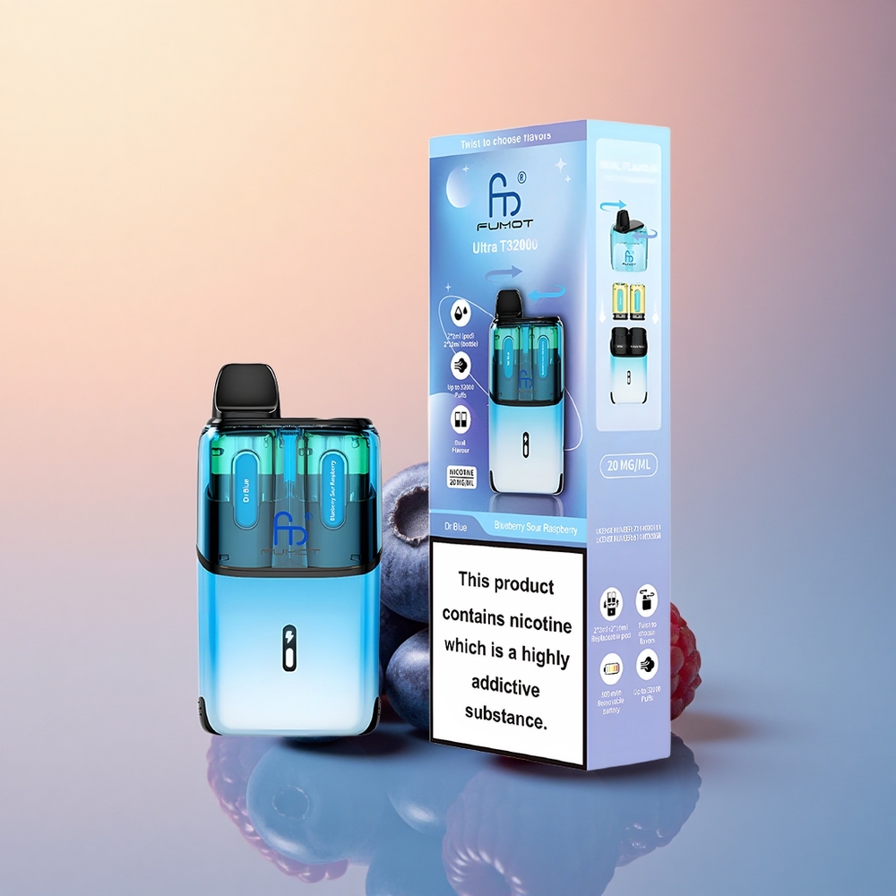 Fumot Ultra T32000 Puffs Dr Mavi - Yaban Mersini Ekşi Ahududu 20mg Nikotin 800mAh