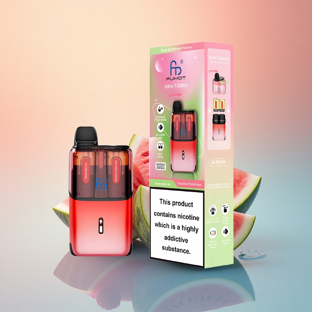 Fumot Ultra T32000 Puffs Karpuz Buzu - Ahududu Karpuz 800mAh 24ml