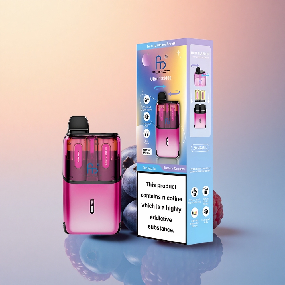 Fumot Ultra T32000 Puffs Mavi Ahududu Buz - Yaban Mersini Ahududu 20mg Nikotin 800mAh