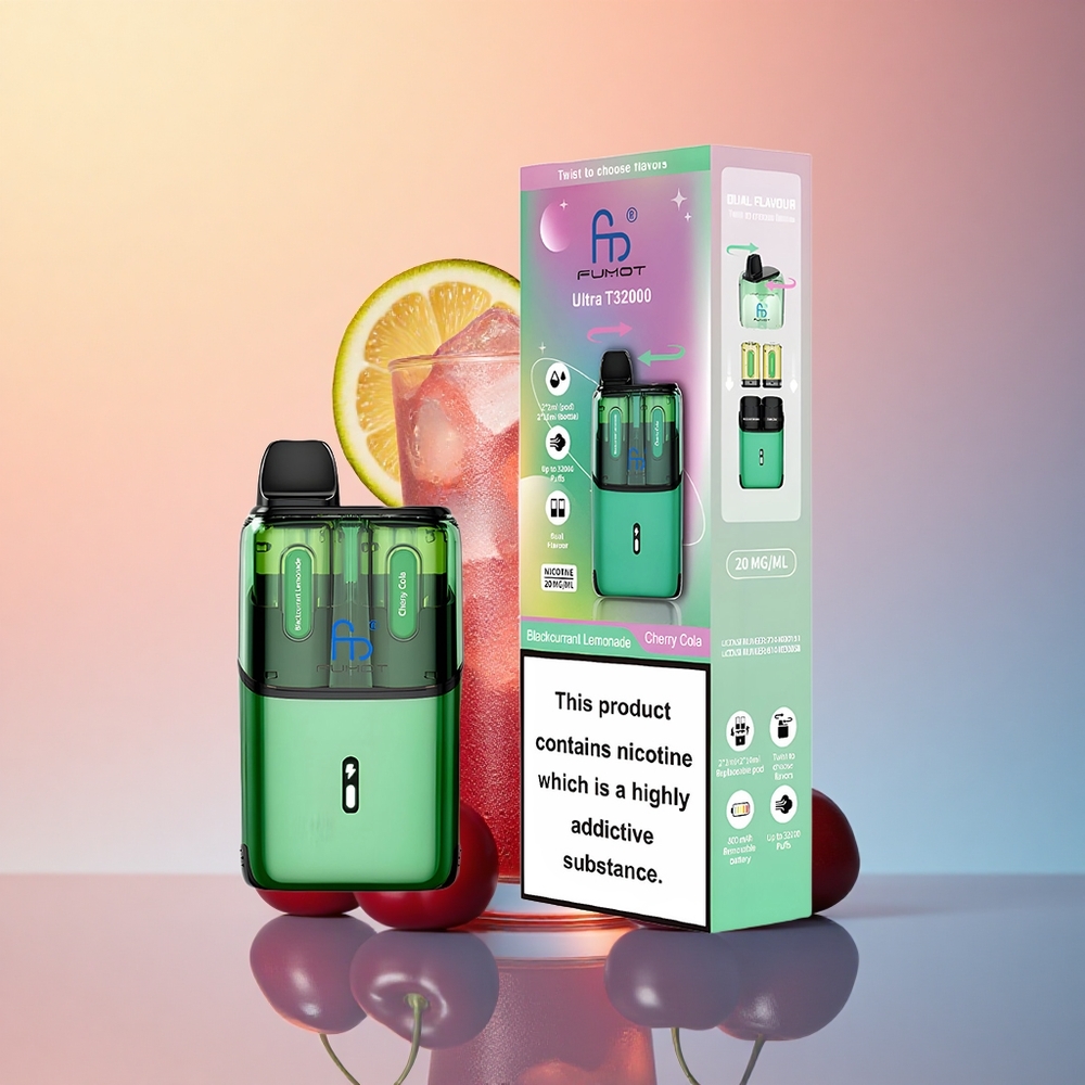 Fumot Ultra T32000 Puffs Siyah Frenk Üzümü Limonata - Vişne Kola 800mAh 24ml Nikotin