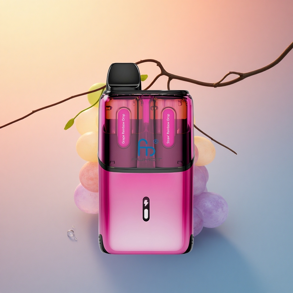 Fumot Ultra T32000 Puffs Üzüm Gökkuşağı Damlaları - Çilek Gökkuşağı Damlaları 20mg Nikotin, 800mAh, 24ml