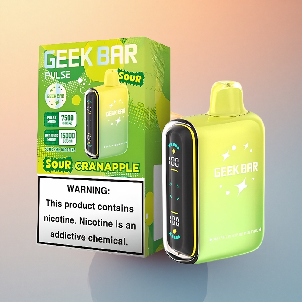 GEEK BAR Pulse 15000 Puffs Ekşi Baskı 16ML Nikotin %5 USB-C Şarj
