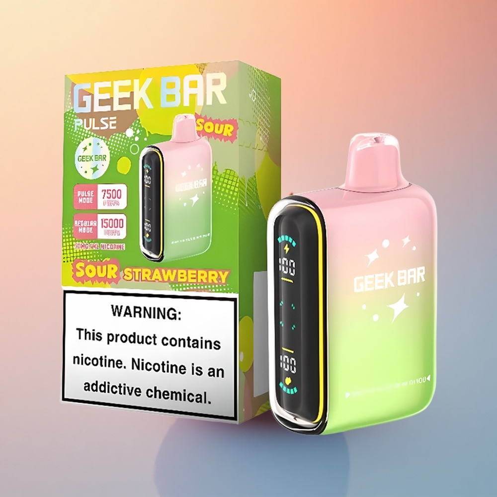 GEEK BAR Pulse 15000 Puffs Ekşi Baskı 16ML Nikotin %5 USB-C Şarj