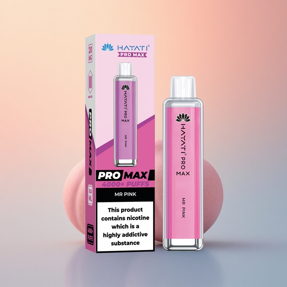 Hayati Pro Max 4000 Puffs Bay Pembe Çift 1.1 Ohm Mesh Sarj Edilebilir 1400mAh