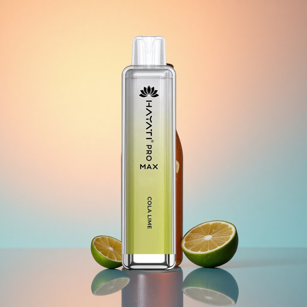 Hayati Pro Max 4000 Puffs Cola Lime 1400mAh Çift 1.1 Ohm Mesh Bobin Şarj Edilebilir
