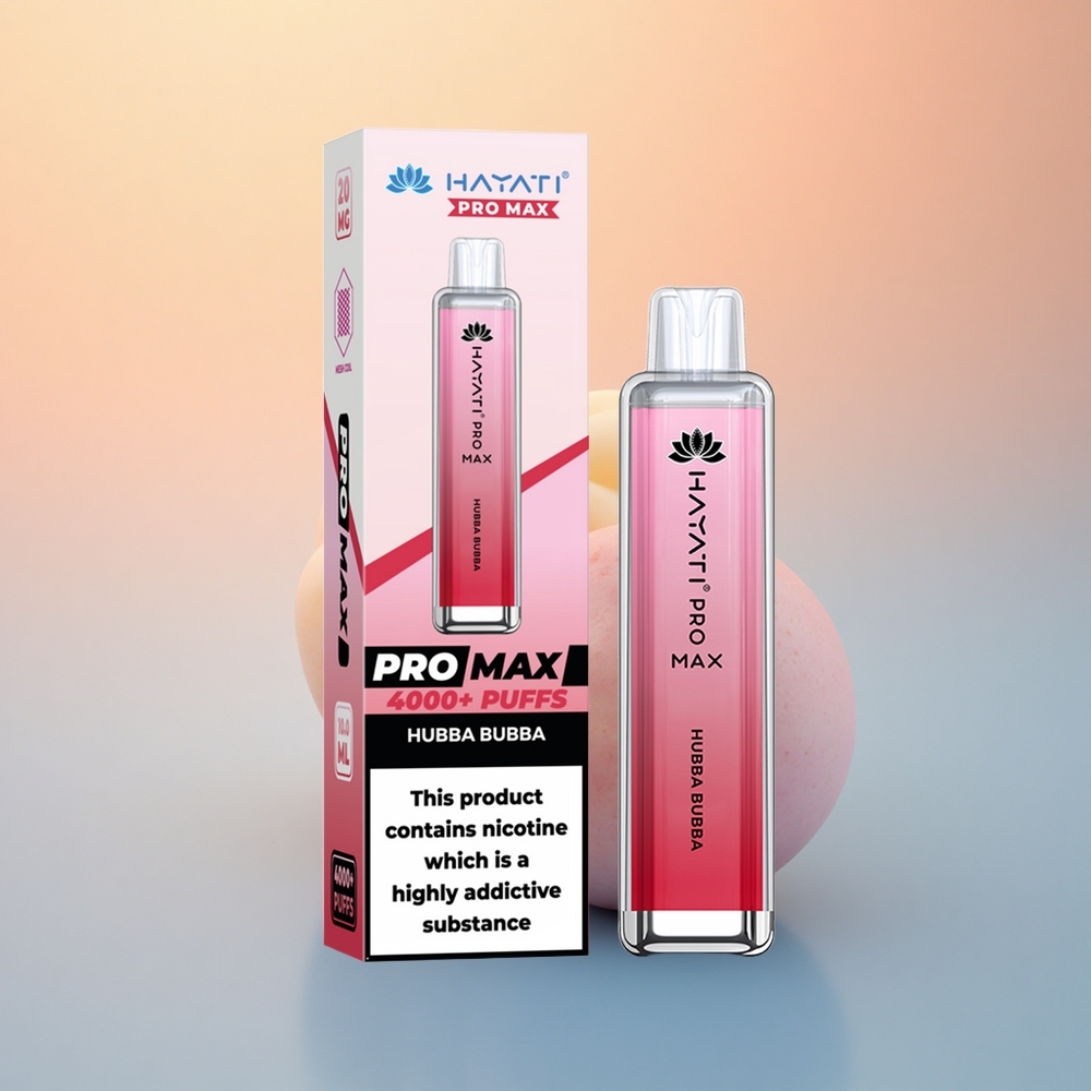 Hayati Pro Max 4000 Puffs Hubba Bubba Çift 1.1 Ohm Mesh Bobin ve 1400mAh