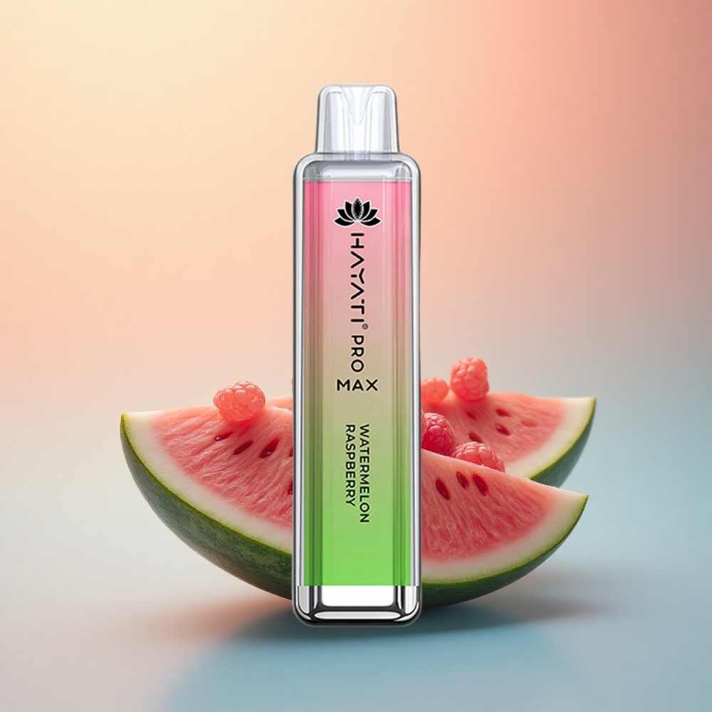 Hayati Pro Max 4000 Puffs Karpuz Ahududu Çift 1.1 Ohm Mesh Coil Nikotin %2 Şarj Edilebilir 1400mAh