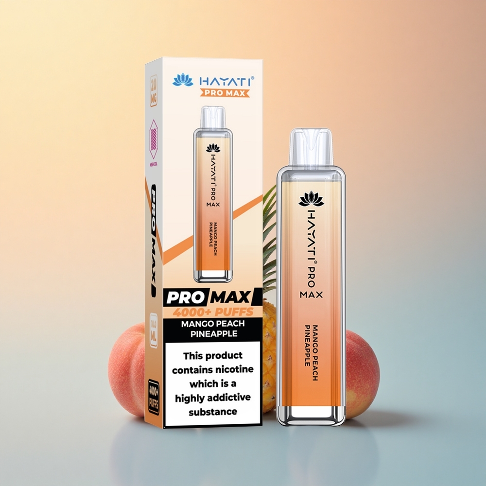 Hayati Pro Max 4000 Puffs Mango Şeftali Ananas 1400mAh Şarj Edilebilir