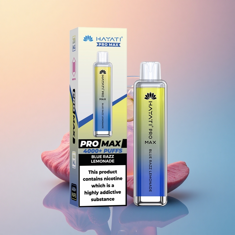 Hayati Pro Max 4000 Puffs Mavi Ahududu Limonata 5% Nikotin 1400mAh