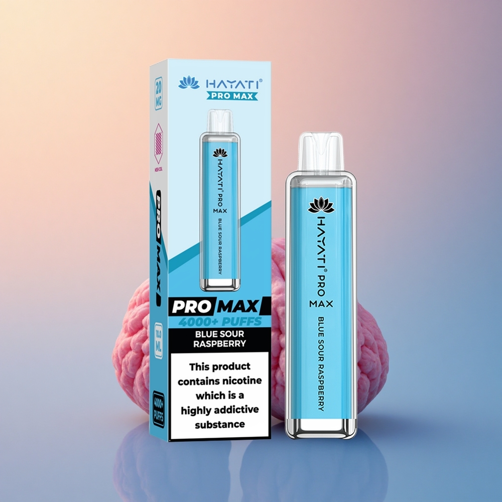 Hayati Pro Max 4000 Puffs Mavi Ekşi Ahududu 1400mAh Şarj Edilebilir