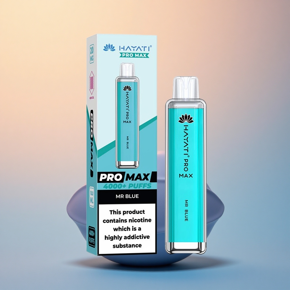 Hayati Pro Max 4000 Puffs Mavi Şarj Edilebilir 1400mAh Çift 1.1 Ohm Mesh