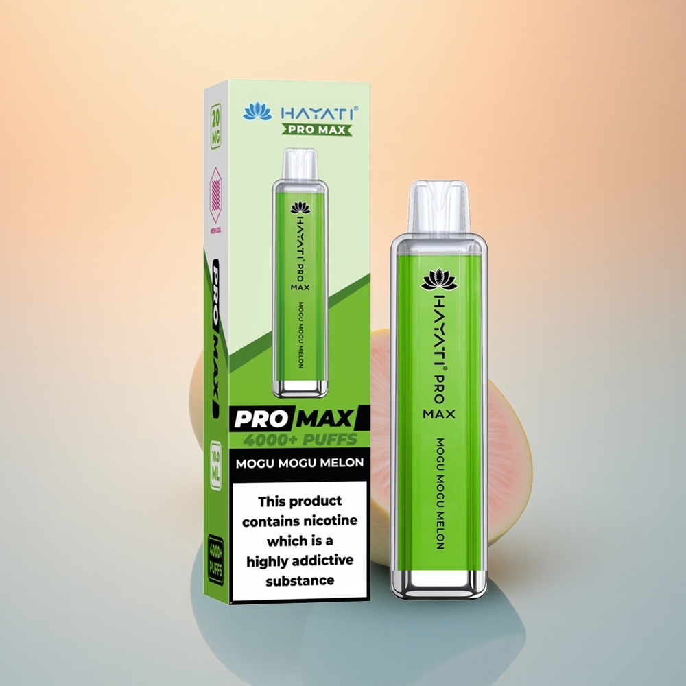 Hayati Pro Max 4000 Puffs Mogu Mogu Kavun 1400mAh Çift Bobin