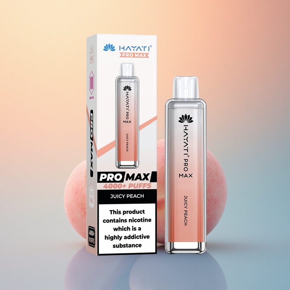 Hayati Pro Max 4000 Puffs Sulu Şeftali 1400mAh Şarj Edilebilir