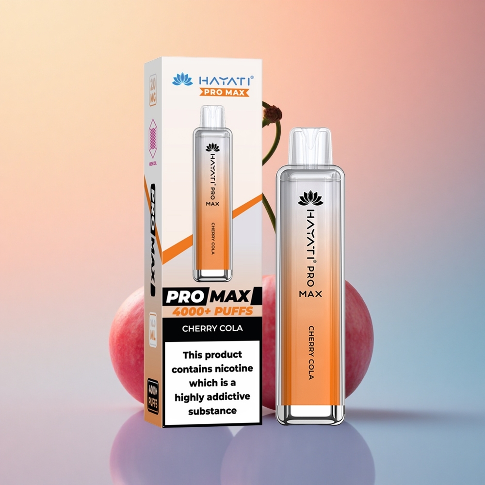 Hayati Pro Max 4000 Puffs Vişneli Kola 1400mAh Şarj Edilebilir