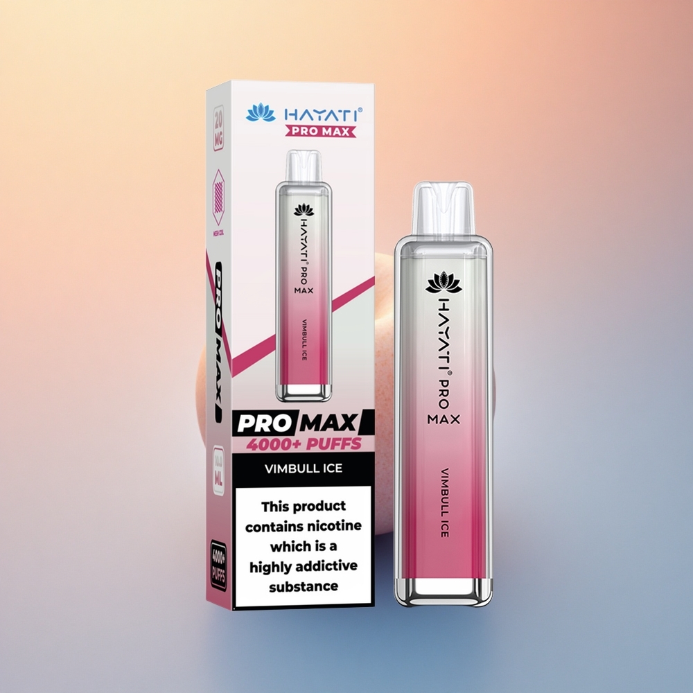 Hayati Pro Max 4000 Puffs Vimbull Buz Kristal 1400mAh Çift 1.1 Ohm Nikotin