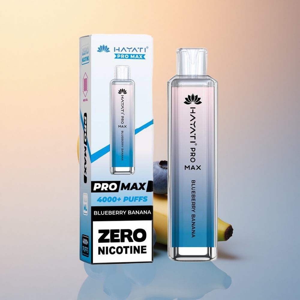 Hayati Pro Max 4000 Puffs Yaban Mersini Muz 1400mAh Çift 1.1 Ohm Mesh