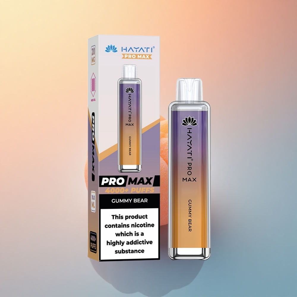 Hayati Pro Max 4000 Puffs Şekerli Ayı Çift 1.1 Ohm Mesh Nikotinli Şarj Edilebilir 1400mAh