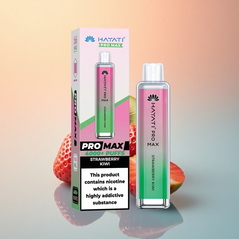 Hayati Pro Max 4000 Puffs Çilek Kivi 1400mAh Şarj Edilebilir 2ml