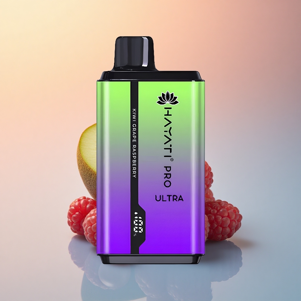 Hayati Pro Ultra 15000 Puffs Kivi Üzüm Ahududu 850mAh %2 Nikotin