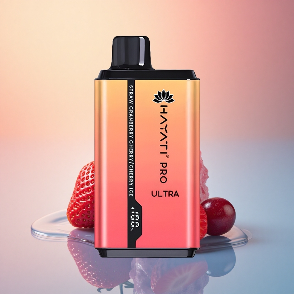 Hayati Pro Ultra 15000 Puffs Çilek Kızılcık Kiraş Buz 850mAh %2 Nikotin