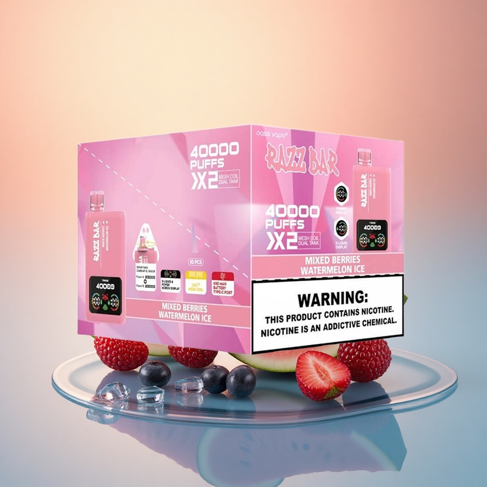 Razz Bar 40000 Puffs Karışık Meyveler - Karpuz Buzu | Tip-C Portlu 650 mAh | %2 Nikotin