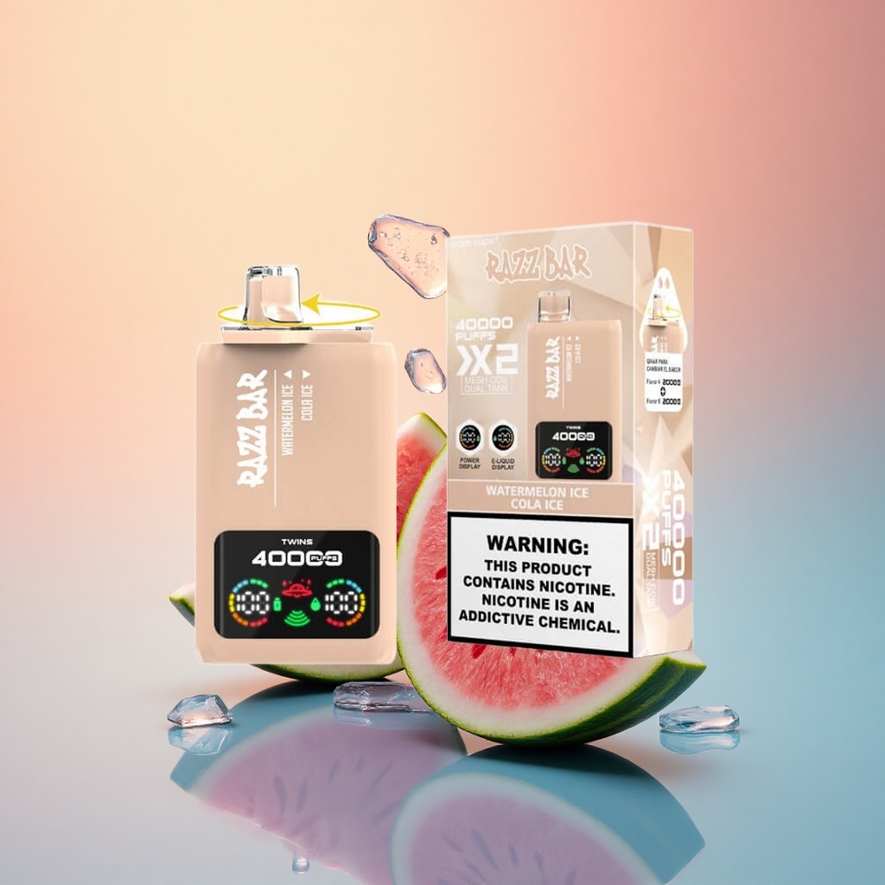 Razz Bar 40000 Puffs Karpuz Buz - Kola Buz 650mAh %5 Nikotin