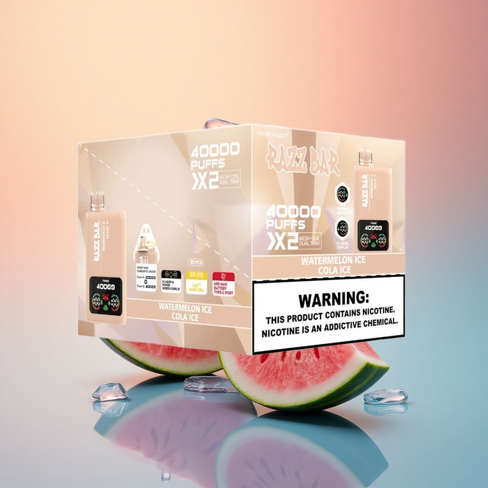 Razz Bar 40000 Puffs Karpuz Buz - Kola Buz 650mAh %5 Nikotin