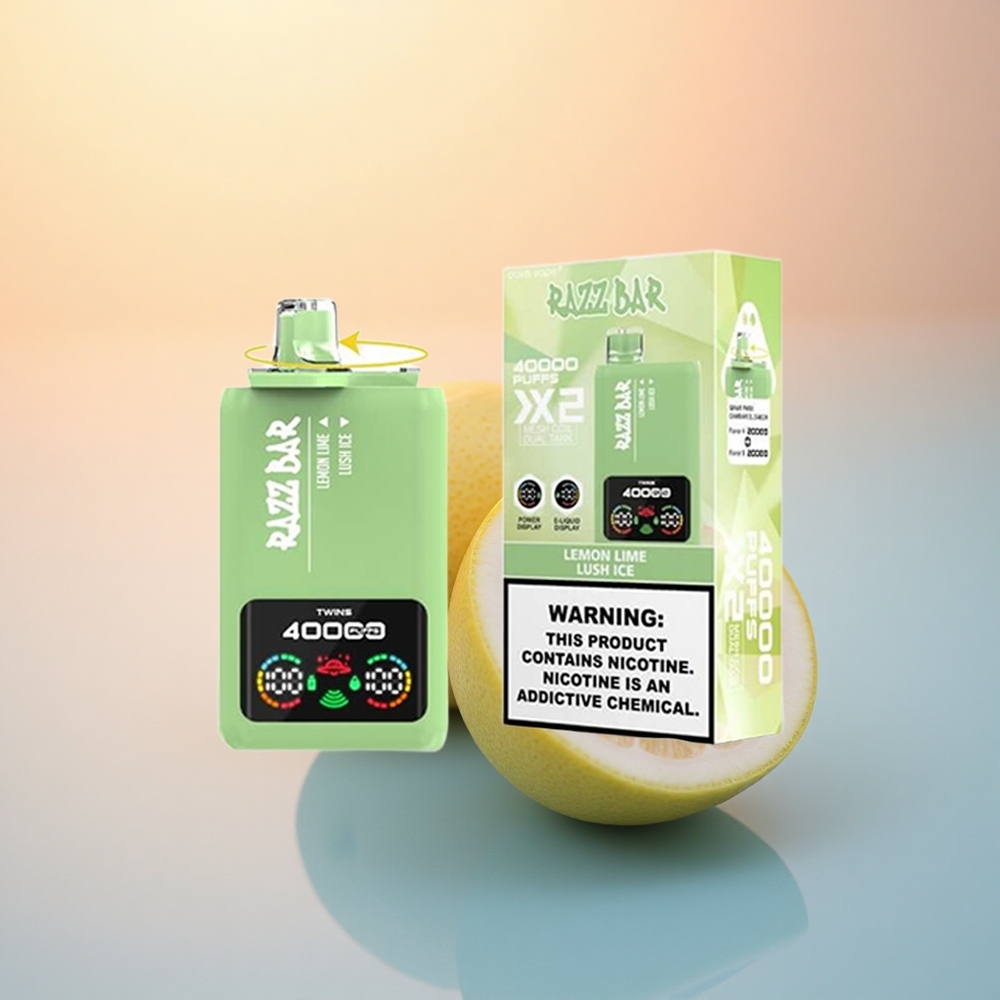Razz Bar 40000 Puffs Limon Lime - Lüks Buz 650mAh Pil Tip-C Port %2,%5 Nikotin İçeriği