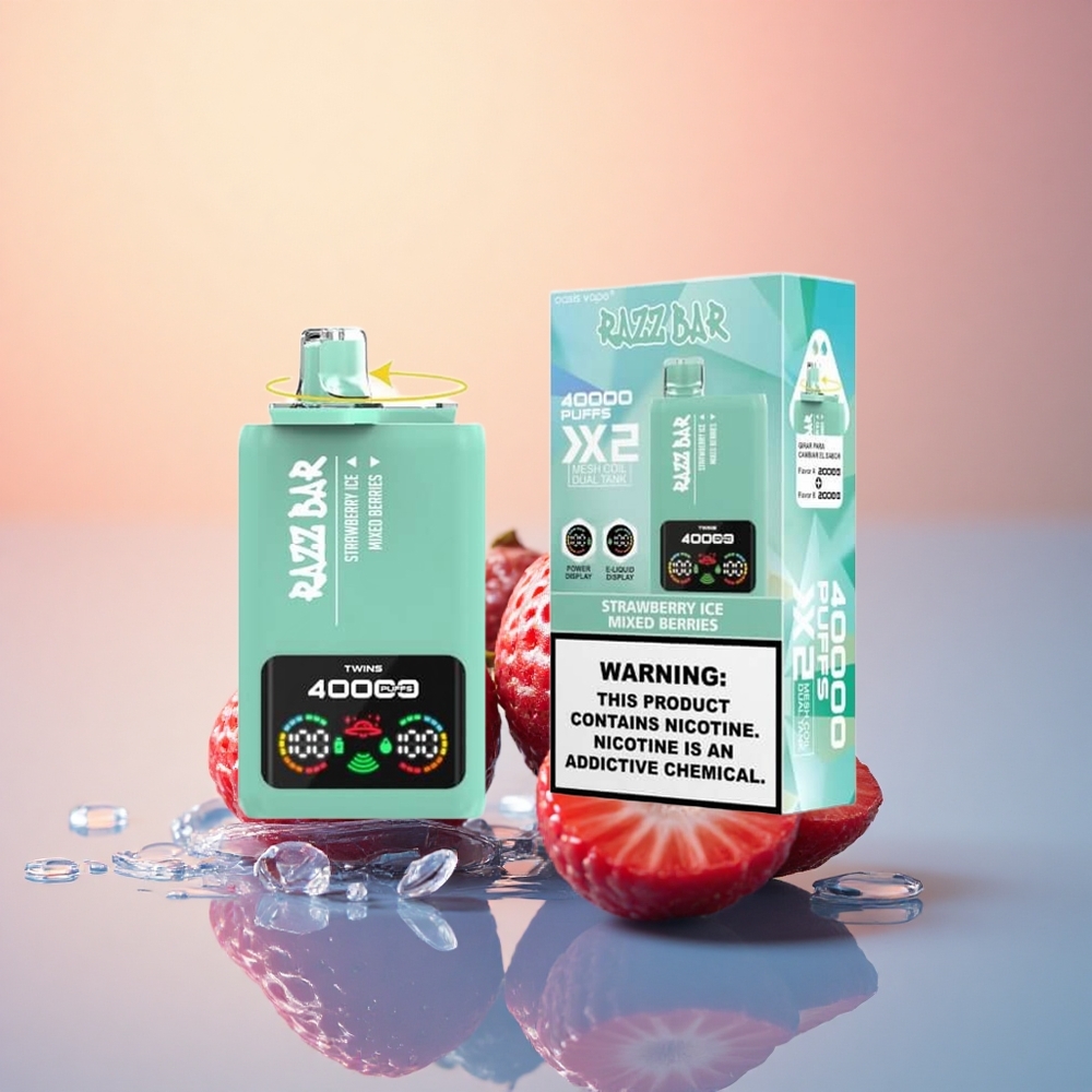 Razz Bar 40000 Puffs Çilekli Buz - Karışık Meyveler 650 mAh 5% Nikotin
