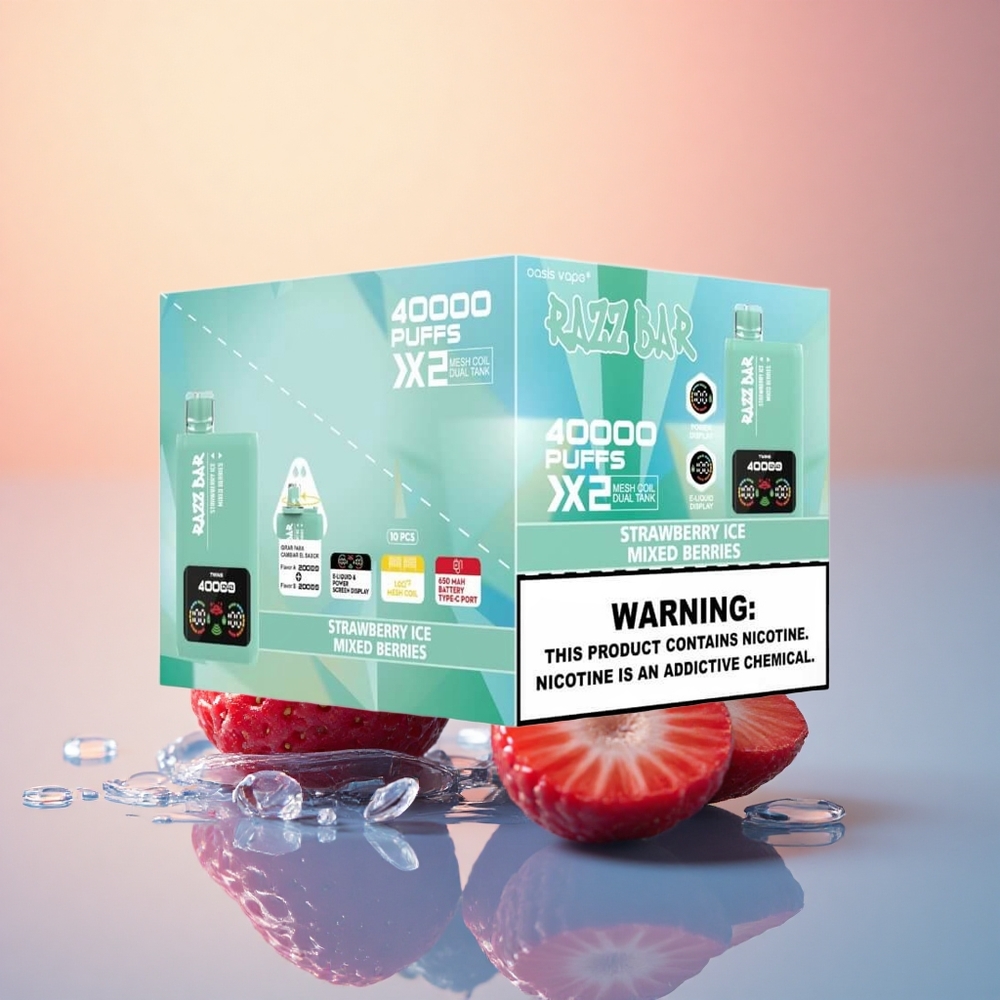 Razz Bar 40000 Puffs Çilekli Buz - Karışık Meyveler 650 mAh 5% Nikotin