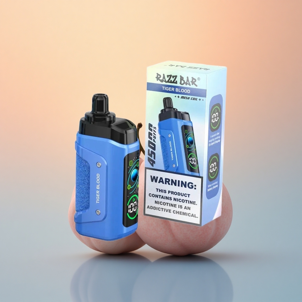 Razz Bar 45000 Puffs Kaplan Kanı Tip-C Şarj Edilebilir 650 mAh