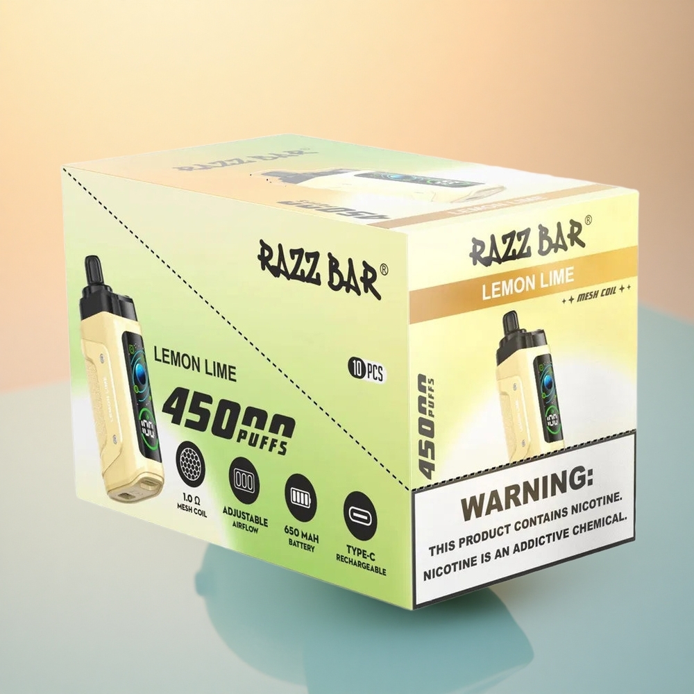 Razz Bar 45000 Puffs Limon Lima 1.0 Ohm Mesh 20 mg Nikotin 650 mAh