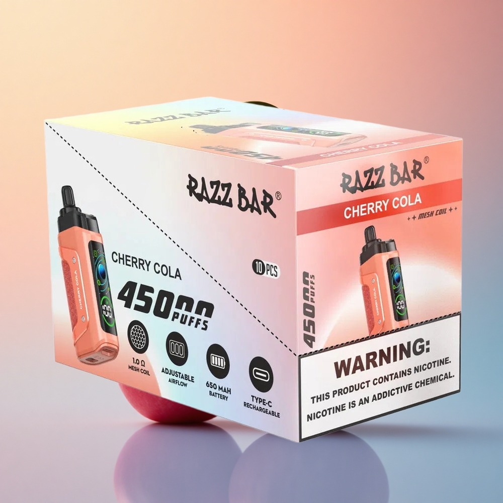 Razz Bar 45000 Puffs Vişne Kola 650mAh Tip-C Şarj
