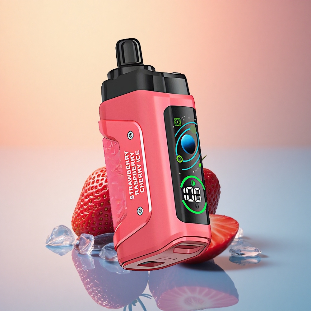 Razz Bar 45000 Puffs Çileki Vişne Buzu - 1.0 Ohm Mesh - 20 mg/ml Nikotin