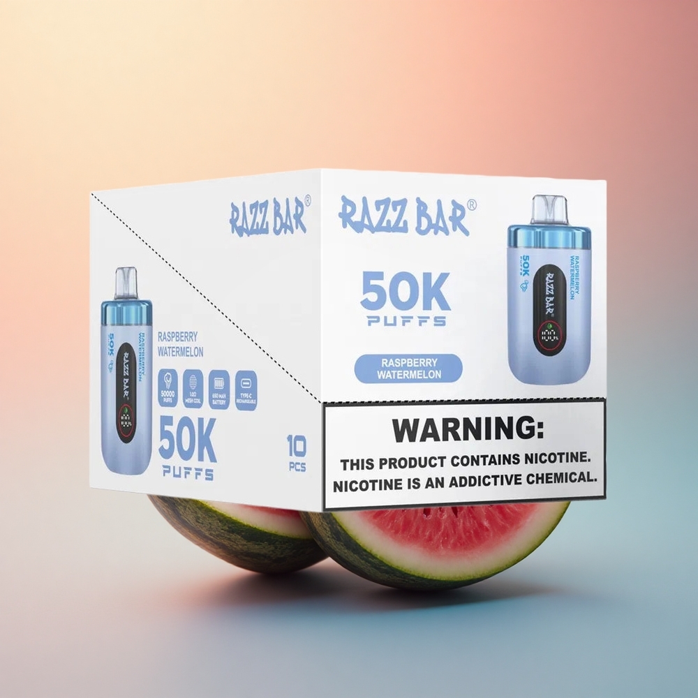 Razz Bar 50K Puffs Ahududu Karpuzu 650 mAh Tip-C Şarj 2% Nikotin