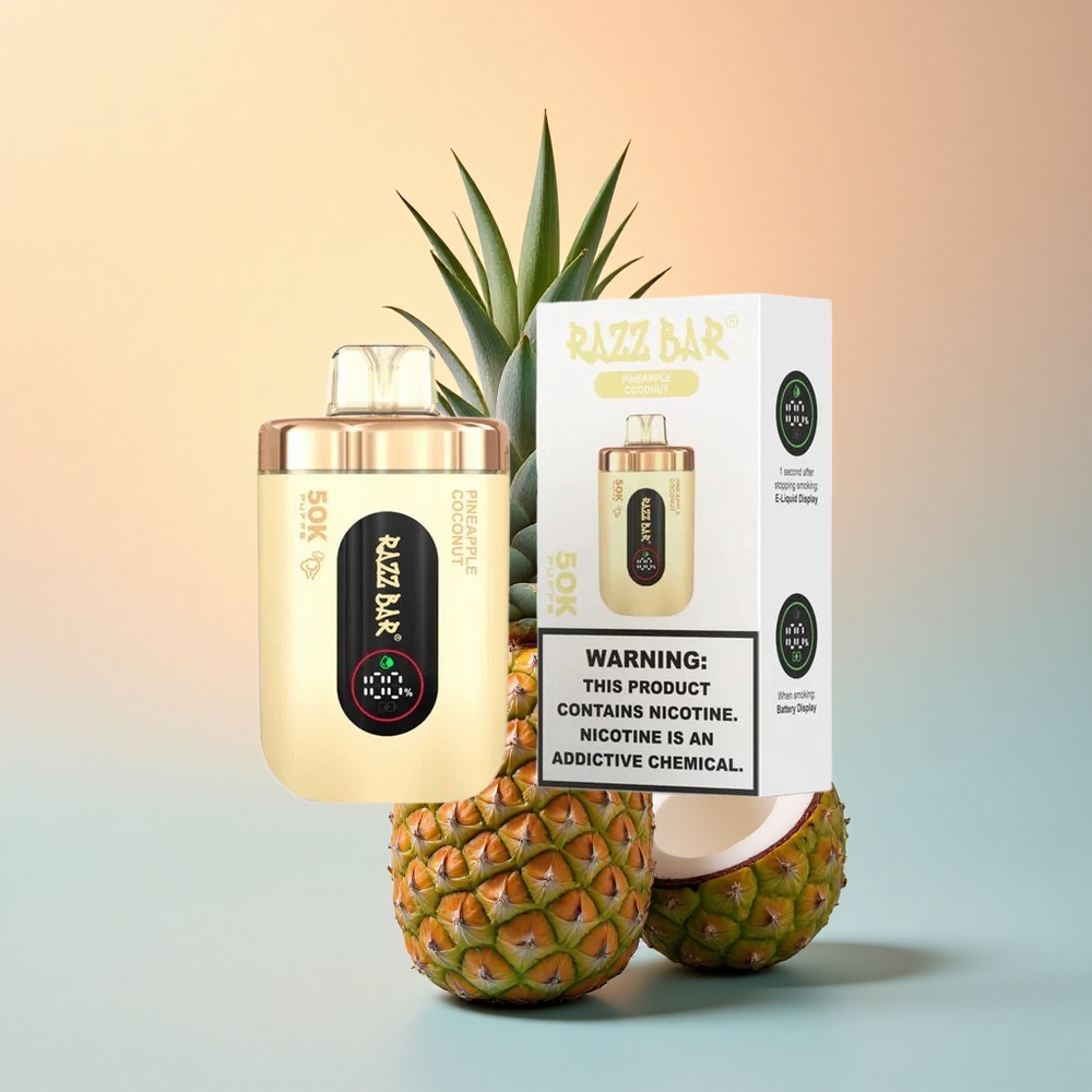 Razz Bar 50K Puffs Ananas Hindistan Cevizi 650 mAh Nikotin 2%