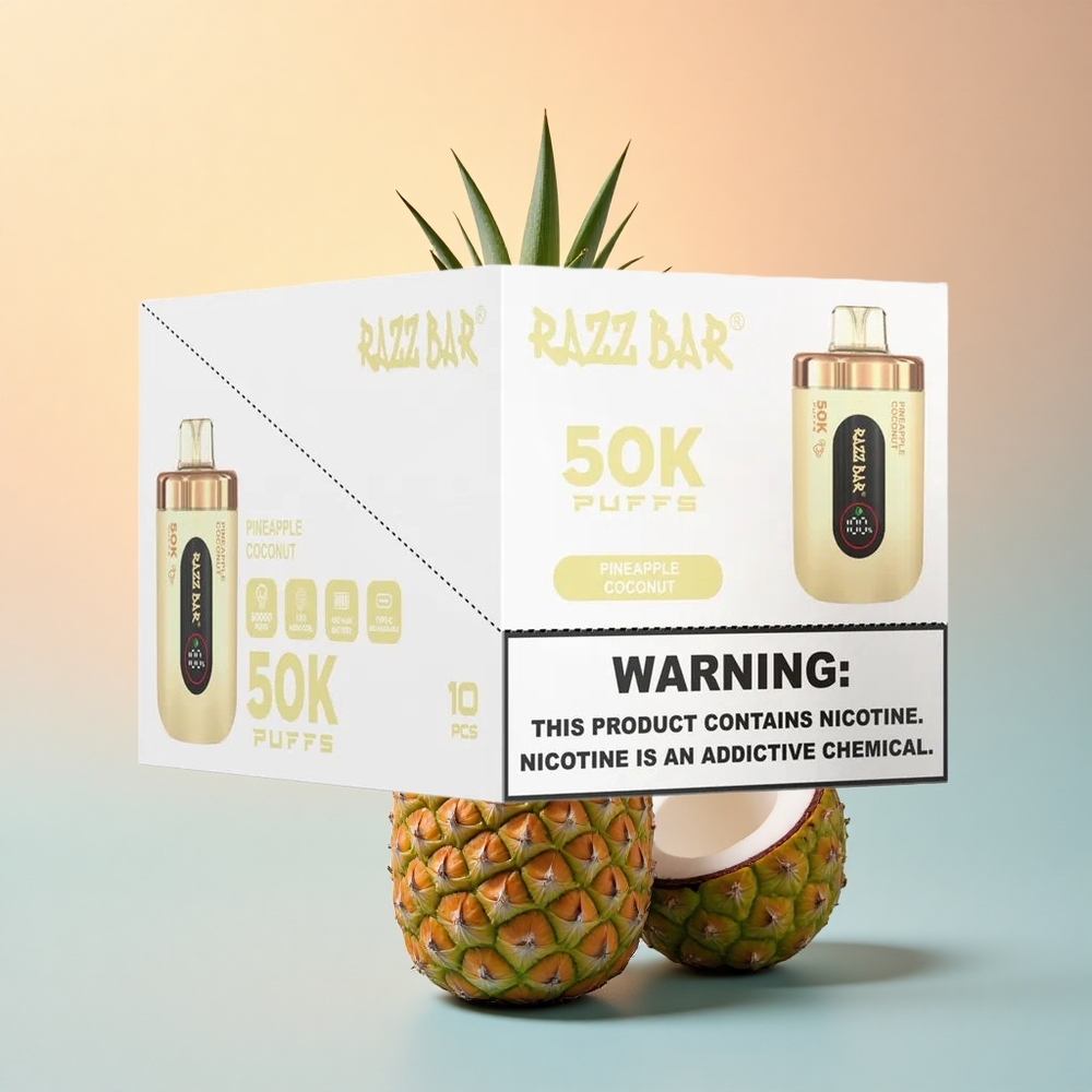 Razz Bar 50K Puffs Ananas Hindistan Cevizi 650 mAh Nikotin 2%