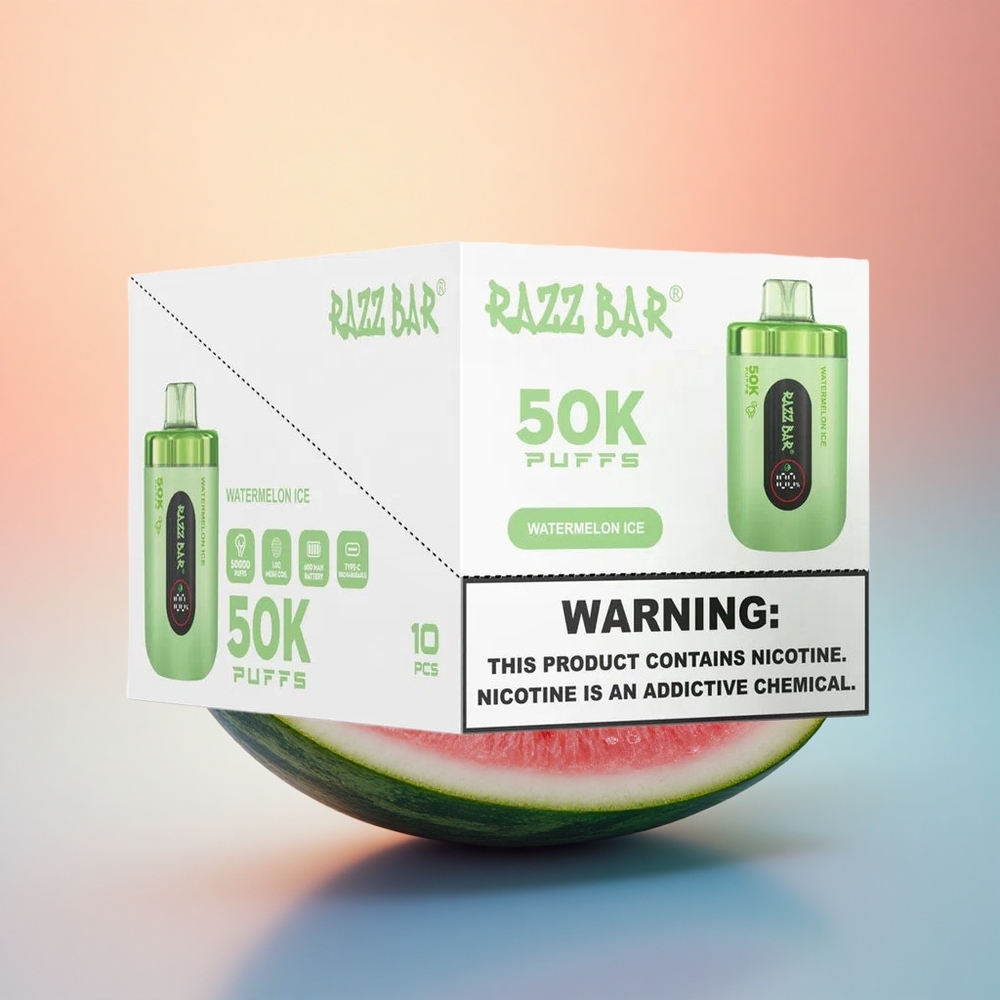 Razz Bar 50K Puffs Karpuz Buzu 2% Nikotin 650mAh