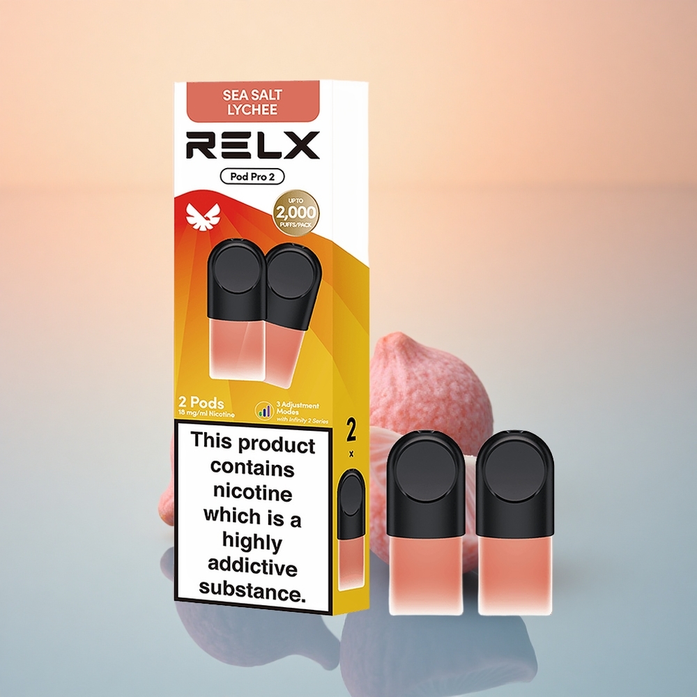 Relx Pod Pro 2 Vape Device Deniz Tuzu Liçi 18mg/ml Nikotin 1.9ml 3 Voltaj Ayarı